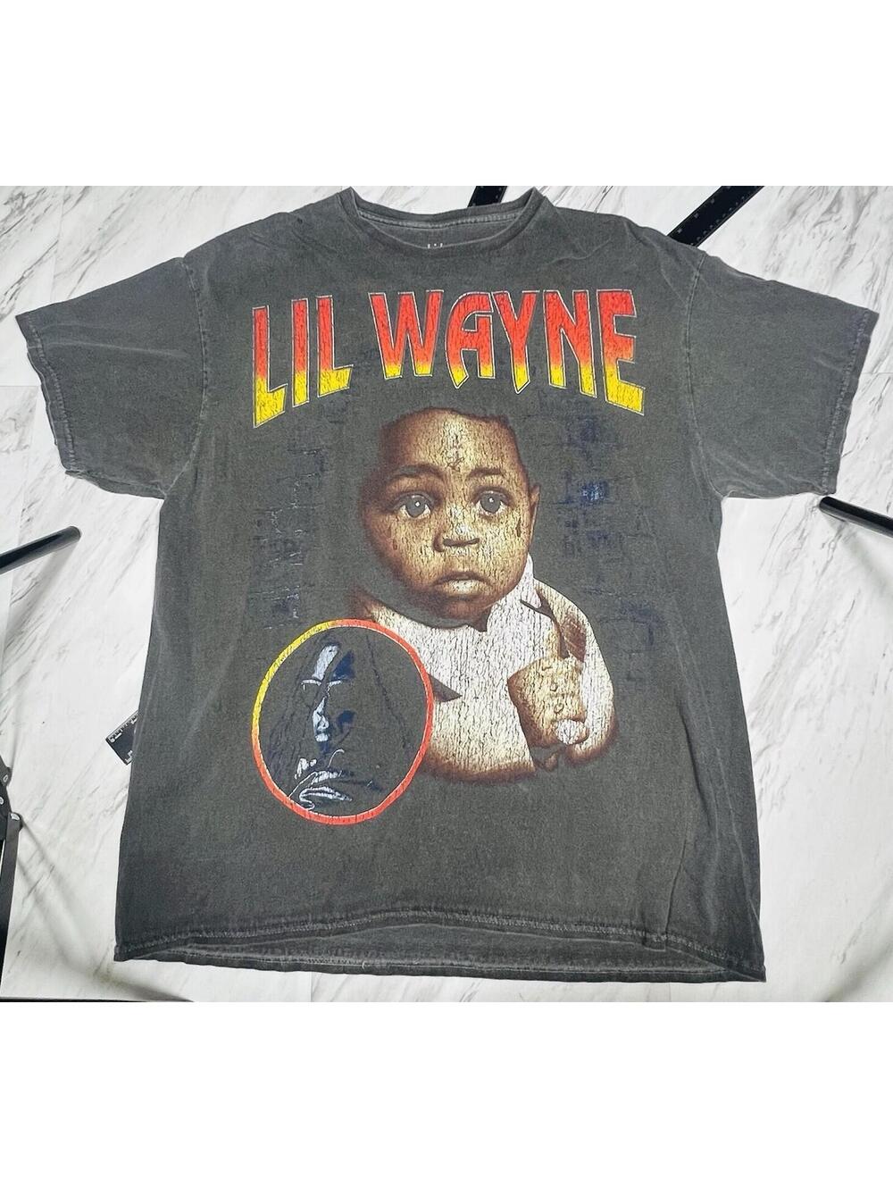 Lil Wayne Tha Carter III Rap Hip Hop Graphic T Shirt Mens XL Black #13